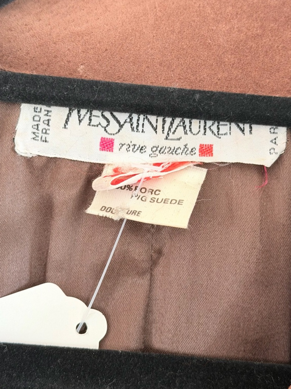 Yves Saint Laurent Brown Suede Trench Coat - Picture 4 of 6